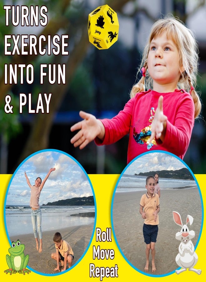 Covelico Animal Exercise Dice - Kids Exercise Equipment, Gross Motor Toys for Toddlers 3-5 & Physical Education Equipment, Recess Toys for Elementary Outside or Indoor Physical Activities for Kids - Image 3